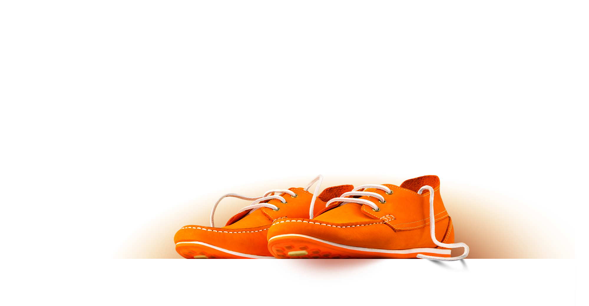 Orange shoes representing brand definition.