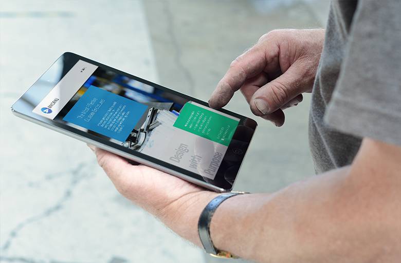 Amcanu website on tablet device