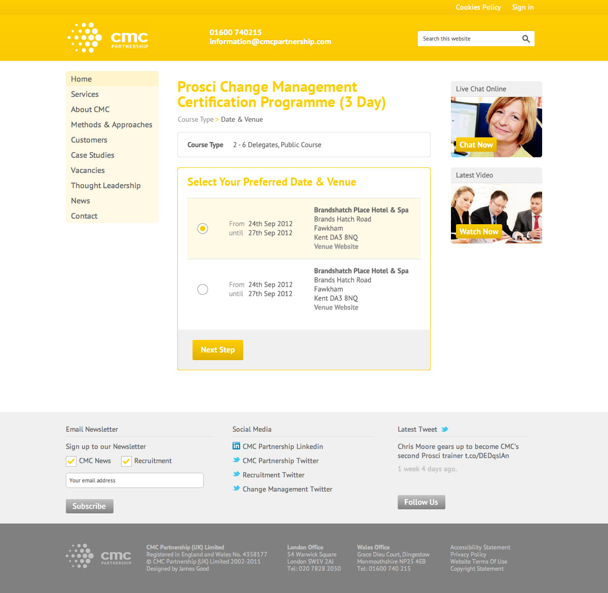 CMC Training Course Enquiry Management System CMC Training Course Enquiry Management System