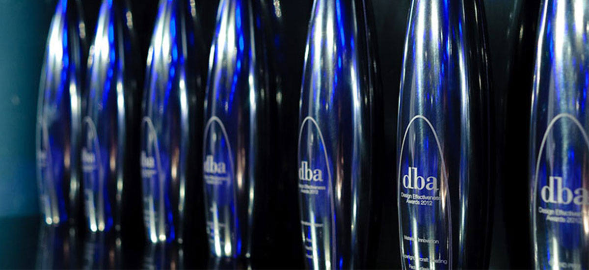 The coveted DBA Design Effectiveness Awards trophy