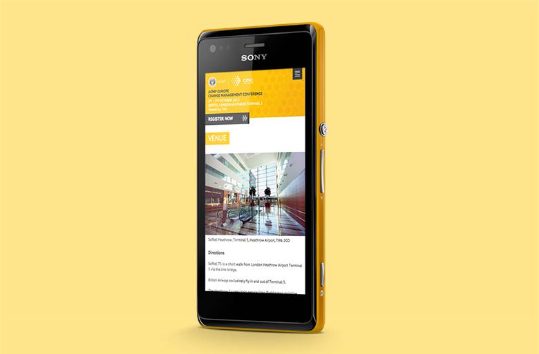 CMC website on mobile device