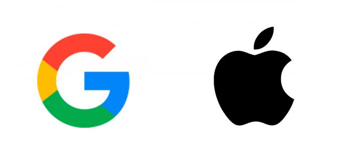 Apple and Google Logo's