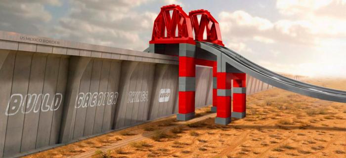 Lego Bridge of Trump's Mexico Wall