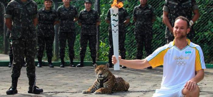 Jaguar at Rio Olympics Torch Ceremony