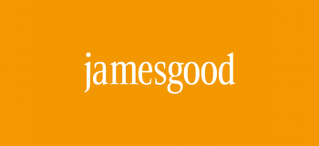 White James Good logo on orange background