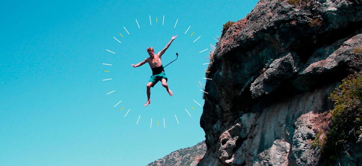 Man Jumping Into The Sea